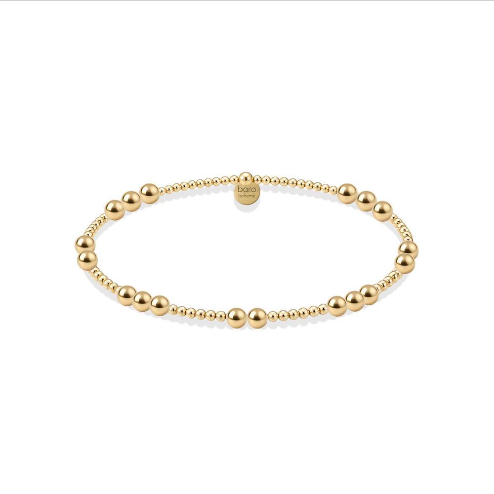 NEW BARA BOHEME women's carolyn beaded bracelet in gold